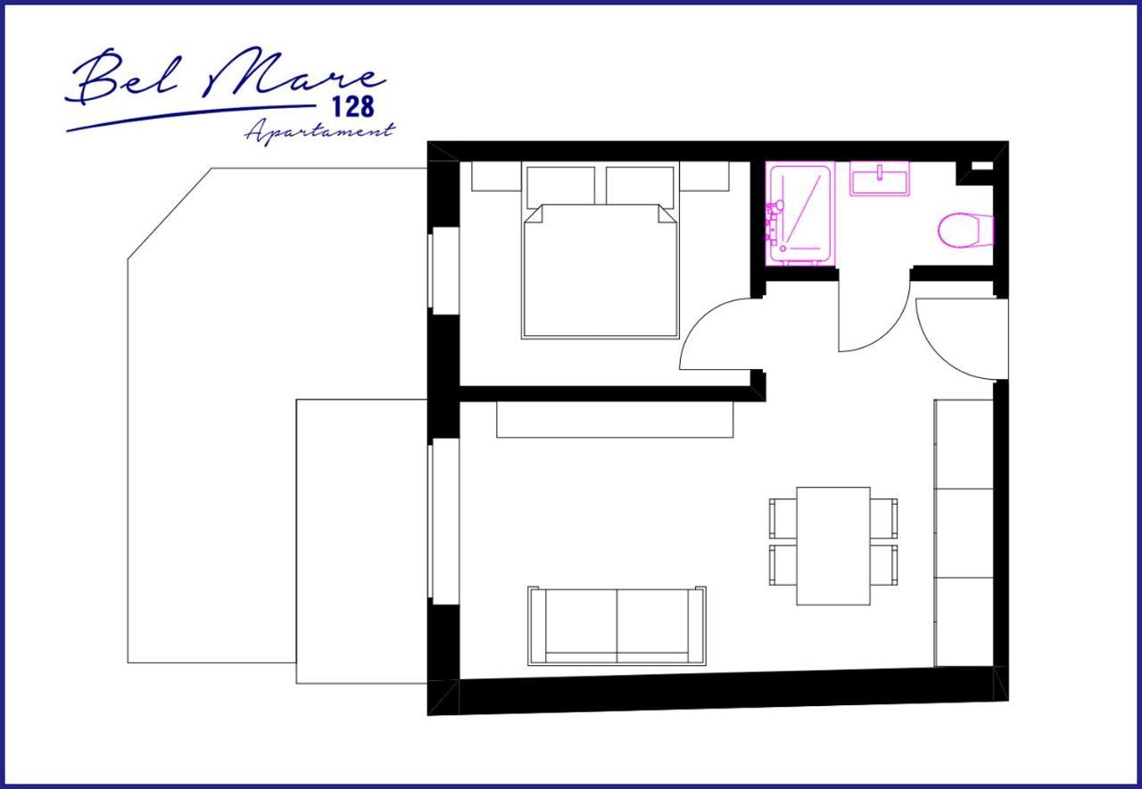 Bel Mare Apartament 128 Z Ogrodkiem 미엥지즈드로예 외부 사진